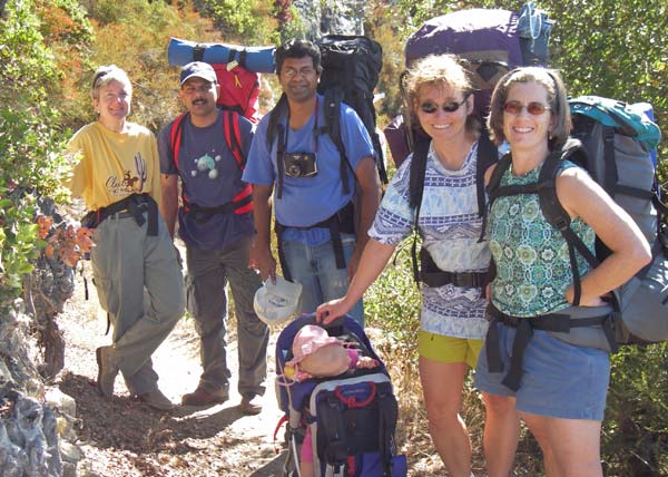 hiking out - sleeping baby