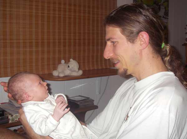 Andy and Baby (12 days old)