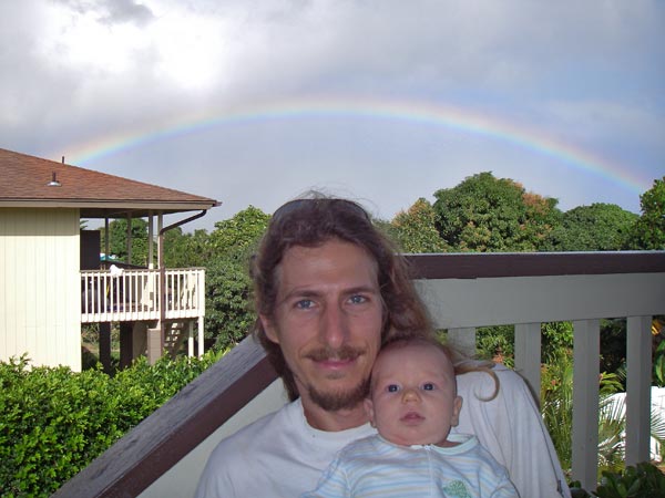 Rainbow on our lanai (porch)