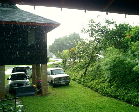 cleansing rain in the morning of the wedding
